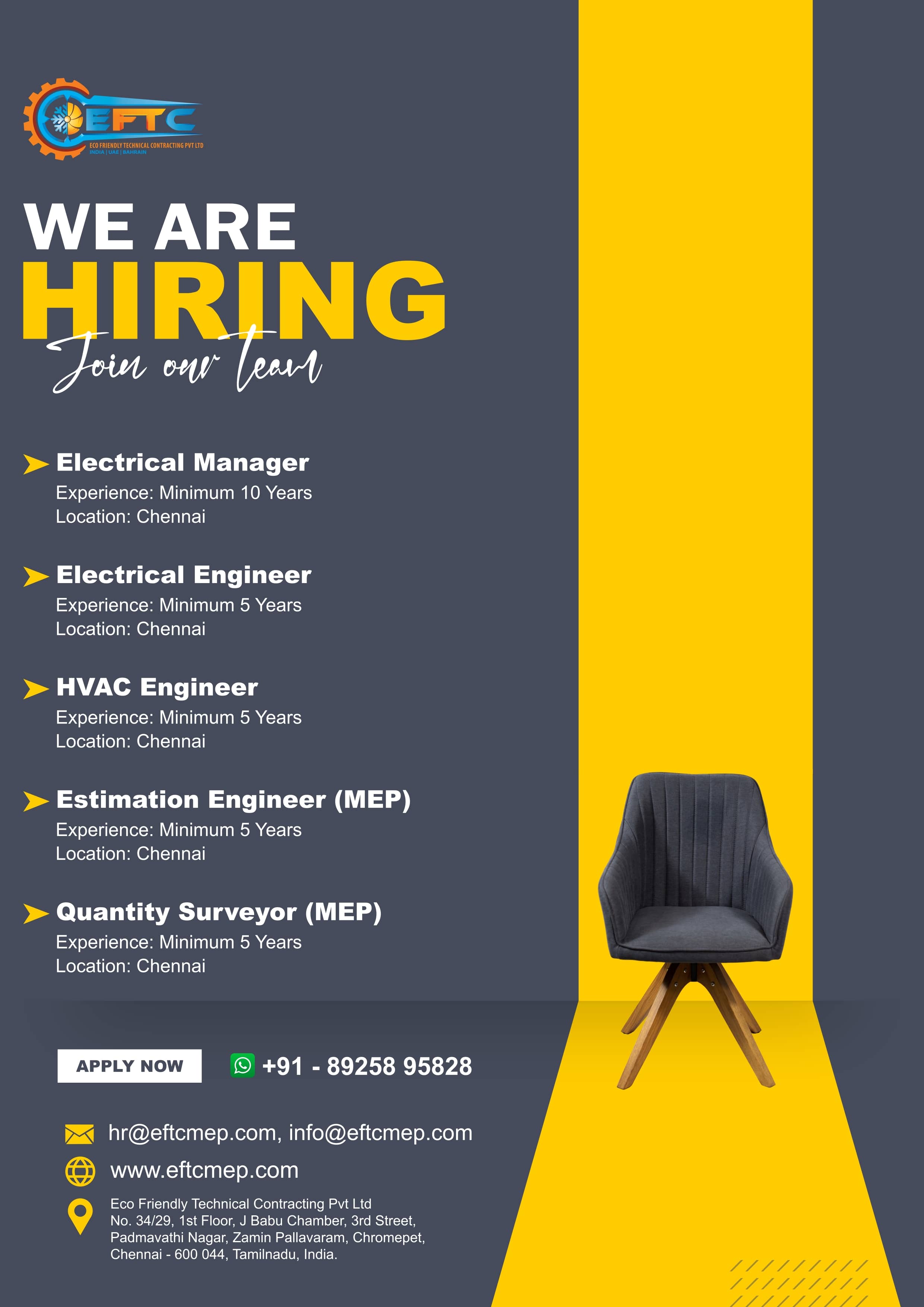 EFTC Pvt. Ltd - WE'RE HIRING!
