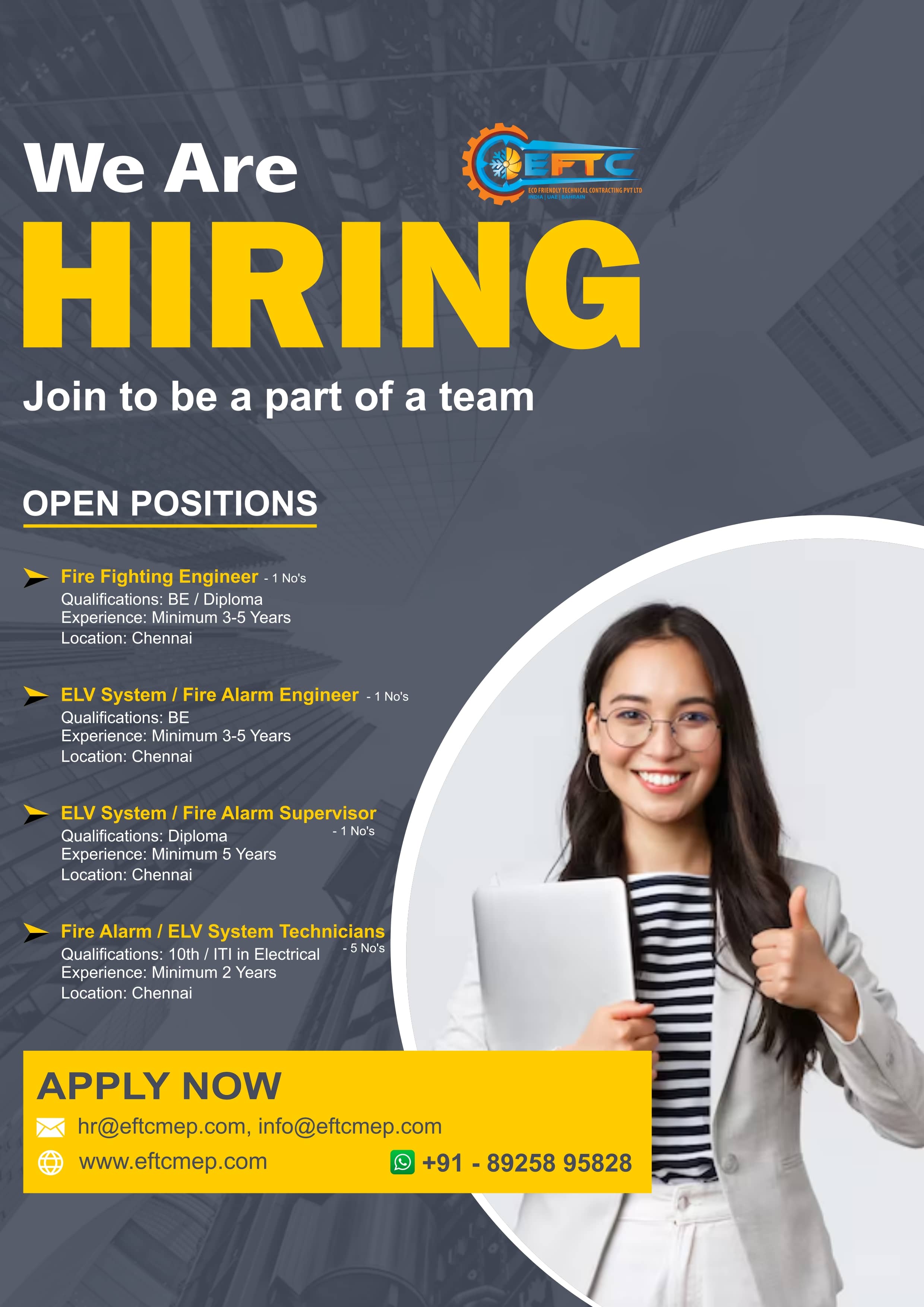 EFTC Pvt. Ltd - WE'RE HIRING!