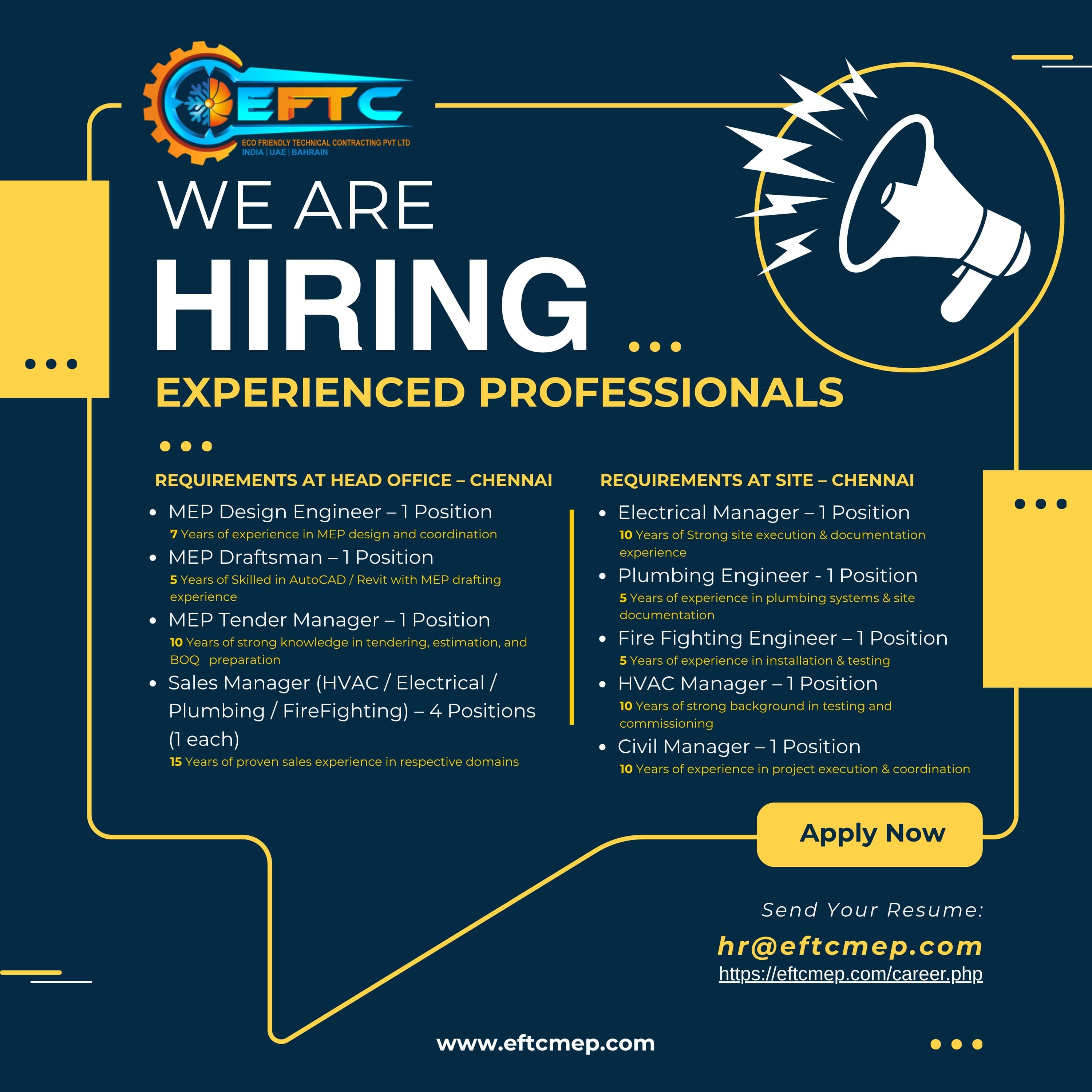 EFTC Pvt. Ltd - WE'RE HIRING!