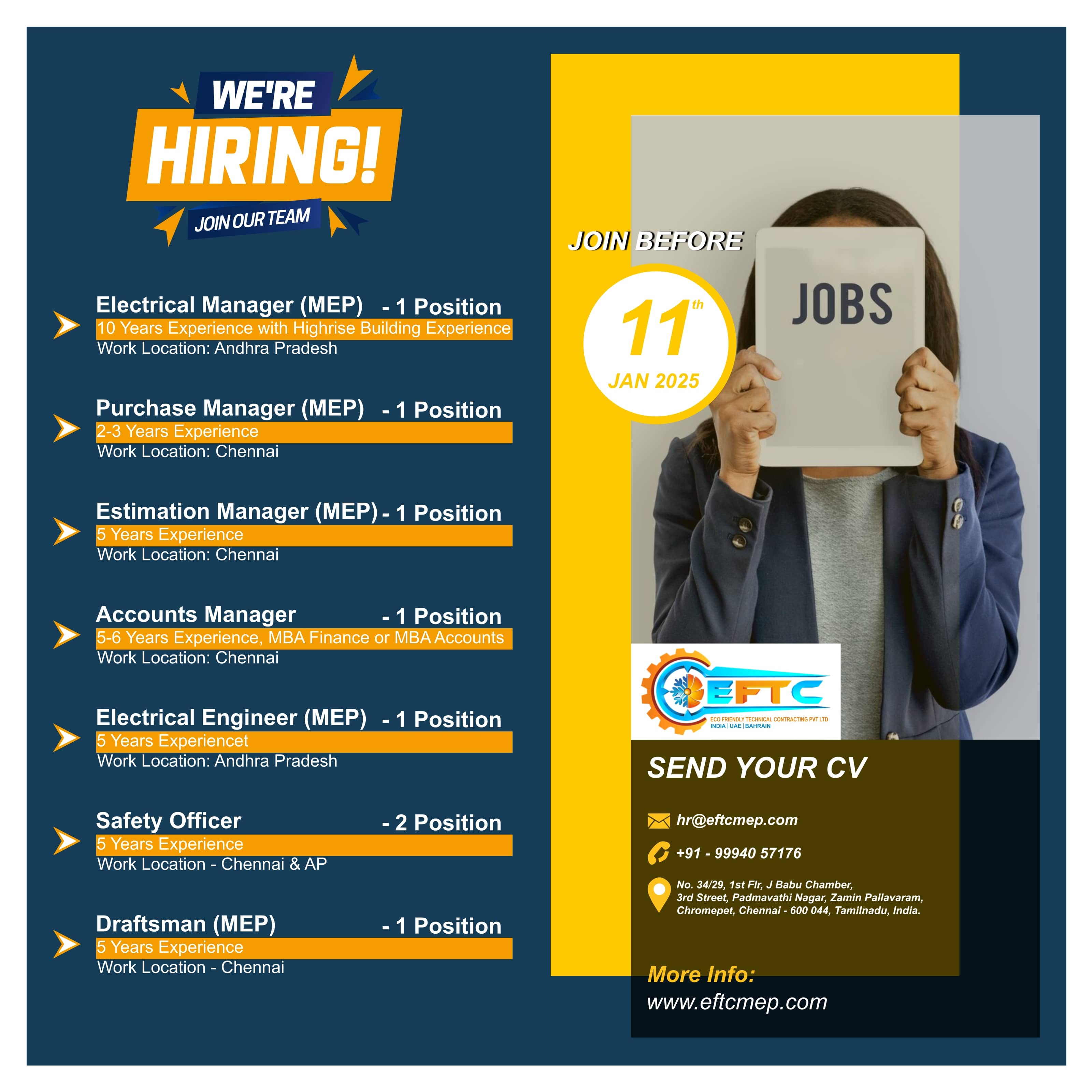 EFTC Pvt. Ltd - WE'RE HIRING!